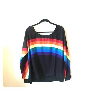 🖤 NWOT rainbow shirt long sleeve plus size 🖤